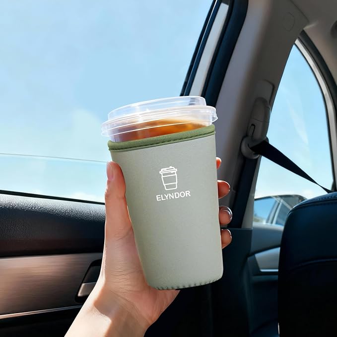 Reusable Insulated Sleeve for Iced Coffee Cup, Beverage Holder for Iced Coffee - Image 3