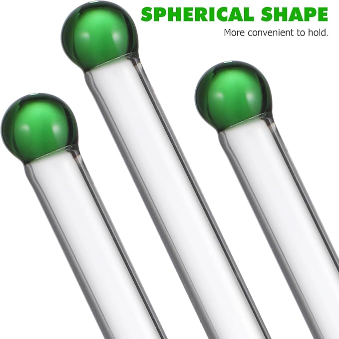 Angoily 6 Pcs Glass Swizzle Sticks 5.51 Inch Reusable Cocktail Stirring Rods - Image 2