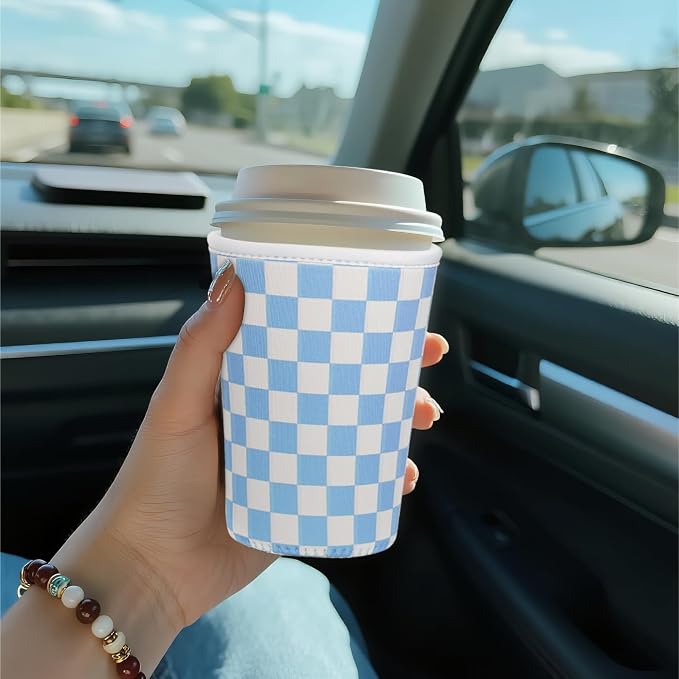 Reusable Insulated Sleeve for Iced Coffee Cup, Coffee Neoprene Sleeve for Cold - Image 3