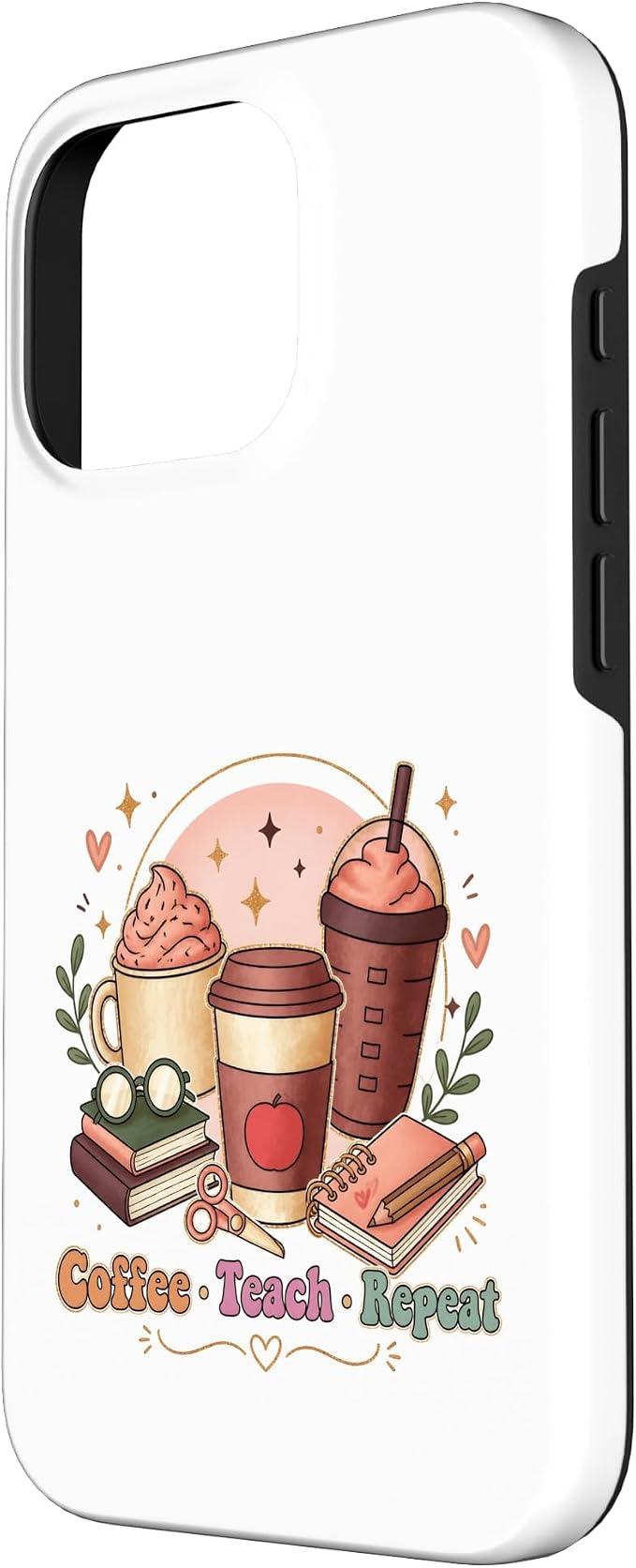 Coffee Teach Repeat Teacher Daily Routine Design Case - Image 2