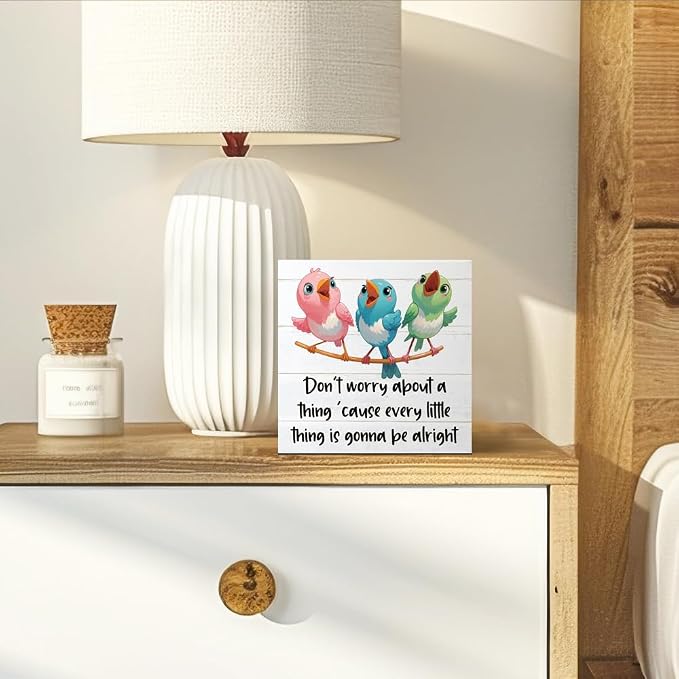 Don't Worry about A Thing Cause Every Little Thing Gonna Be Alright Wooden Box - Image 4