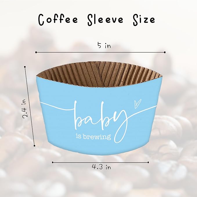 20 Counts A Baby Is Brewing, Coffee Cup Sleeves - Image 2