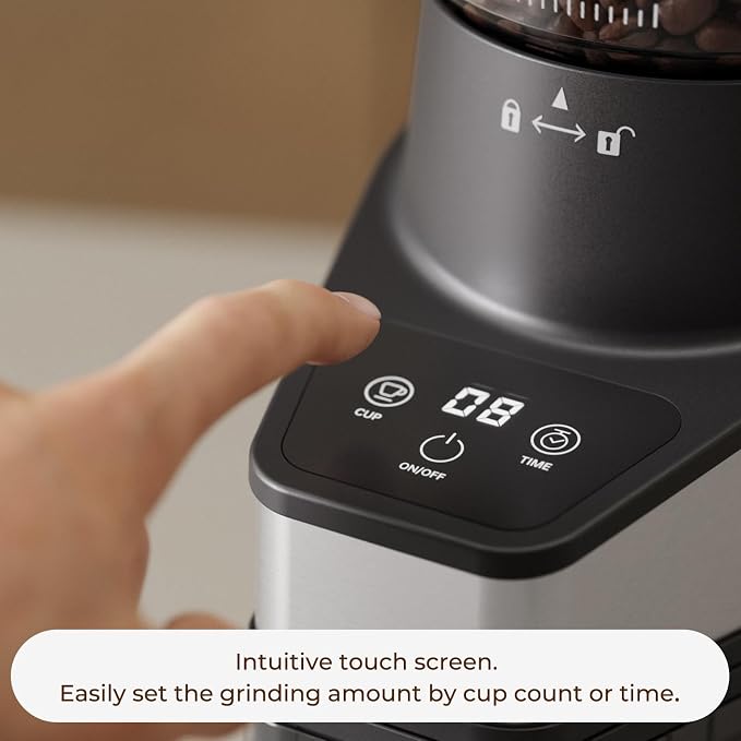 Burr Coffee Grinder with 60 Settings, Electric Conical Bean Grinder with Touch - Image 3