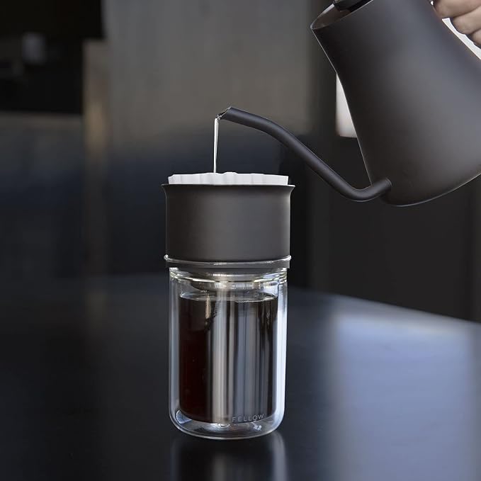 Fellow Stagg Pour-Over Dripper & Double Wall Glass Kit 10 oz, Stainless Steel - Image 5