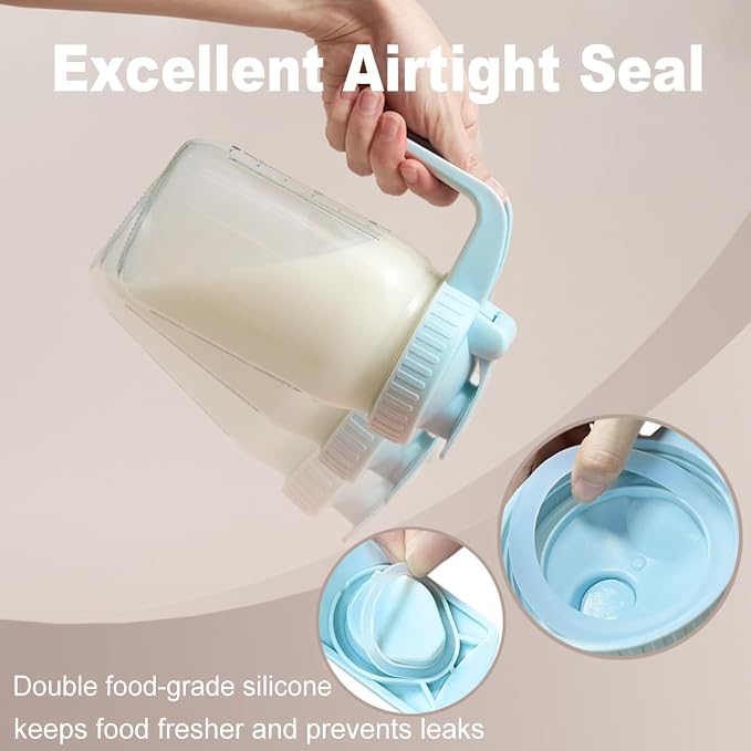 32oz Glass Pitcher with Lid & V-shaped Pour Spout - Image 5