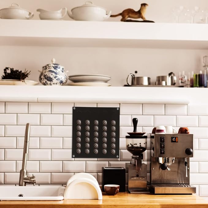 Cabilock Wall-mounted Coffee Capsule Rack Elegant Acrylic Coffee Storage - Image 2