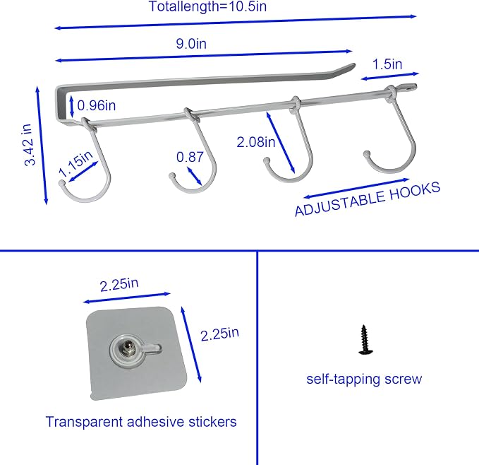 Adjustable Mug Holder Under Cabinet - Image 3