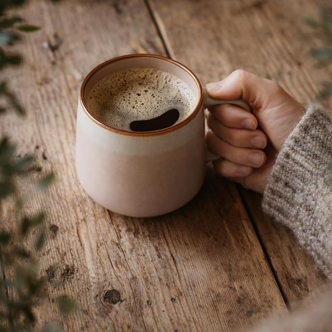 Ava Nord Large Ceramic Coffee Mugs Set of 4 | 16 oz Stoneware Coffee Cups | - Image 9