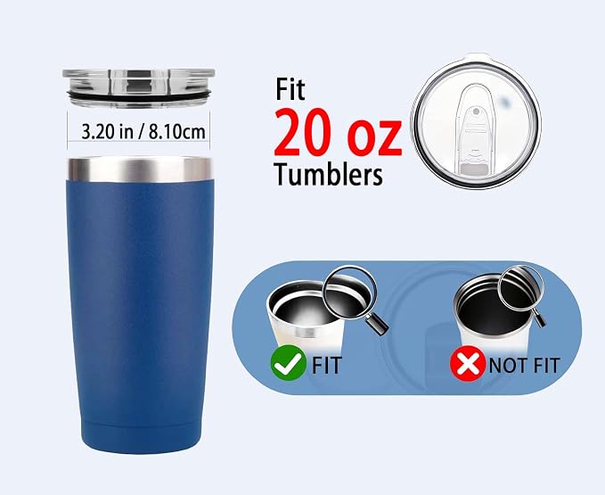 2 Pack 20 oz Tumbler Lid Replacement Lid - Image 2
