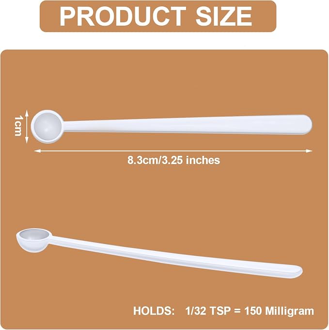 Chengu 200 Pieces Mini Measuring Spoons 1/32 Teaspoon Micro Scoops 0.15 ml Mini - Image 4