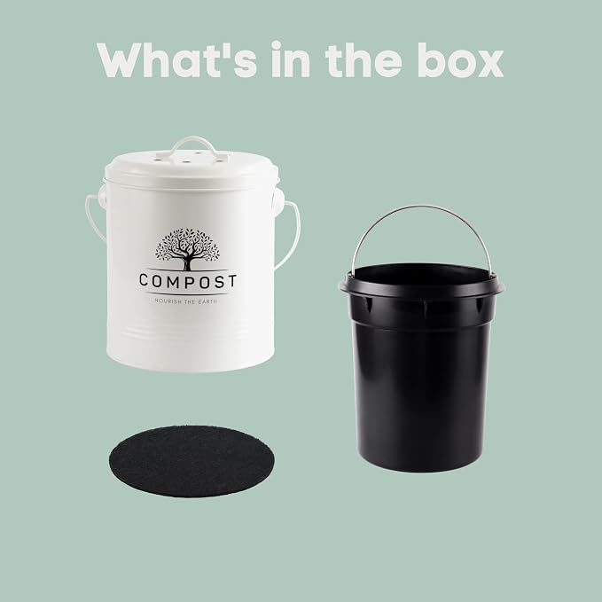 Perfnique Kitchen Compost Bin, 1.3 Gallon Countertop Compost Bin - Image 6