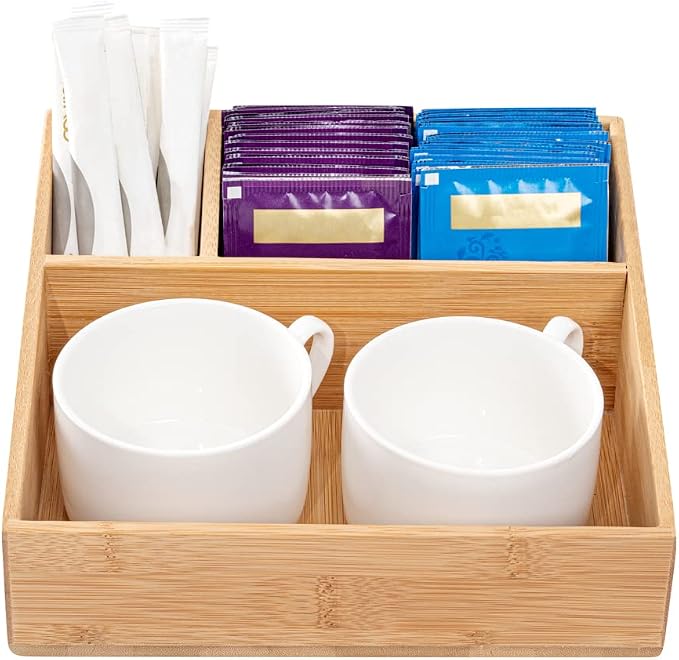 Restaurantware-8.3 x 8.3 x 2 Inch Coffee Condiment Organizer, 1 Square Creamer - Image 10