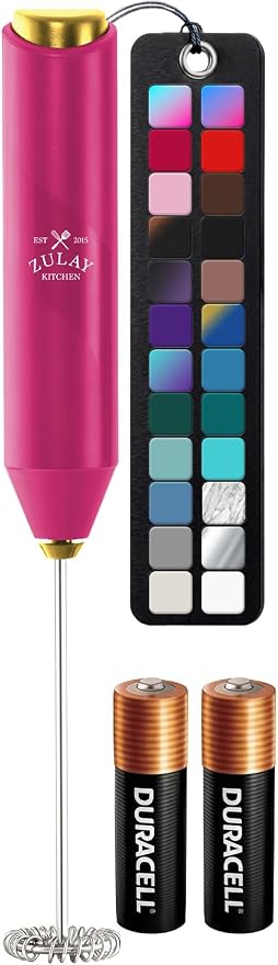 Zulay Kitchen Powerful Milk Frother AA Batteries Included – Ultra Fast Handheld by ZulayKitchen