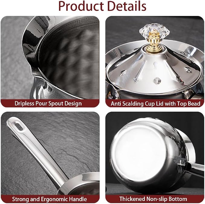 Turkish Coffee Maker, Chai Pot, Arabic & Greek Coffee Pot, 600 Ml / 20 Oz - Image 4