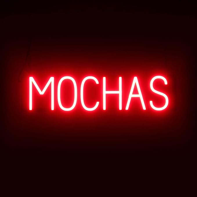SpellBrite MOCHAS Sign | Coffee Drink-Related Sign by SpellBrite