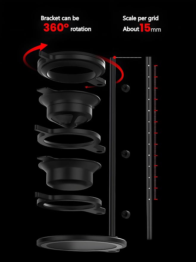 Coffee Dripper Stand with 2 Pcs Espresso Cooling Ball, Height Adjustable Metal - Image 5