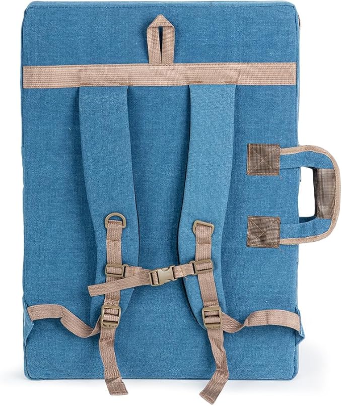 TRANSON Art Portfolio Case Artist Backpack Canvas Bag Large 26” x 19.5” - Image 5