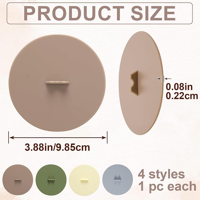 4pcs Silicone Cups Cover Lids, Universal Reusable Drink Cup Lids, Dust-proof - Image 2