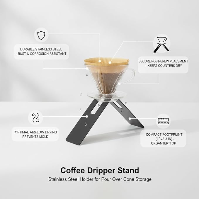 Stainless Steel Pour Over Coffee Dripper Stand - Image 4