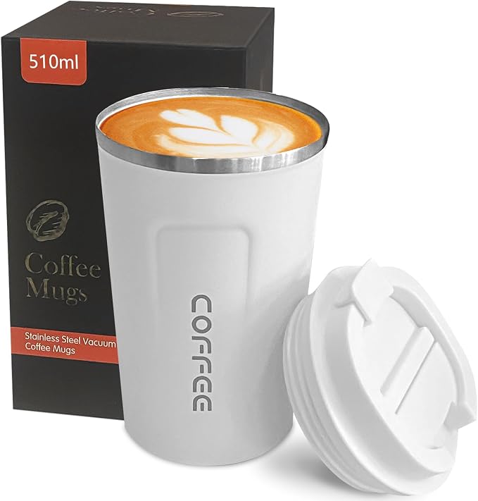 YINBAOGE Insulated Travel Coffee Mug, Spill & Leak Proof, Portable To Go by YINBAOGE
