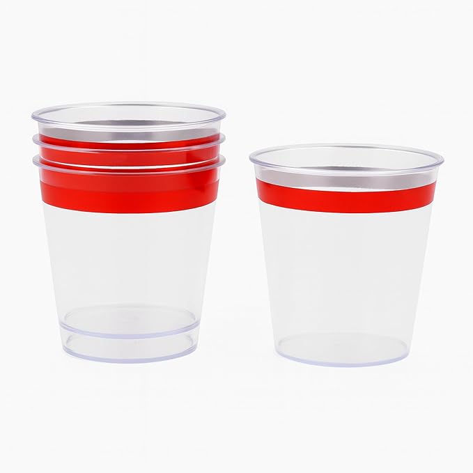 Mandala Crafts Disposable 1oz Plastic Mini Shot Glasses - Image 2