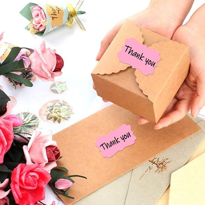 2 x3 Pink Label Stickers, Self-Adhesive Gift Tag Stickers, Write on Blank Labels - Image 3