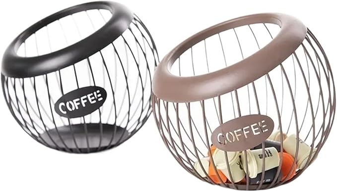 Iron Coffee Capsule Holder Fruit Snack Storage Rack Multifunctional Hollow - Image 3