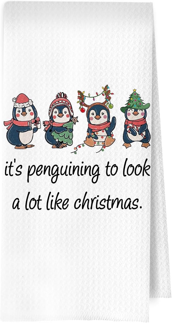 Penguin Christmas Kitchen Towels by Unknown
