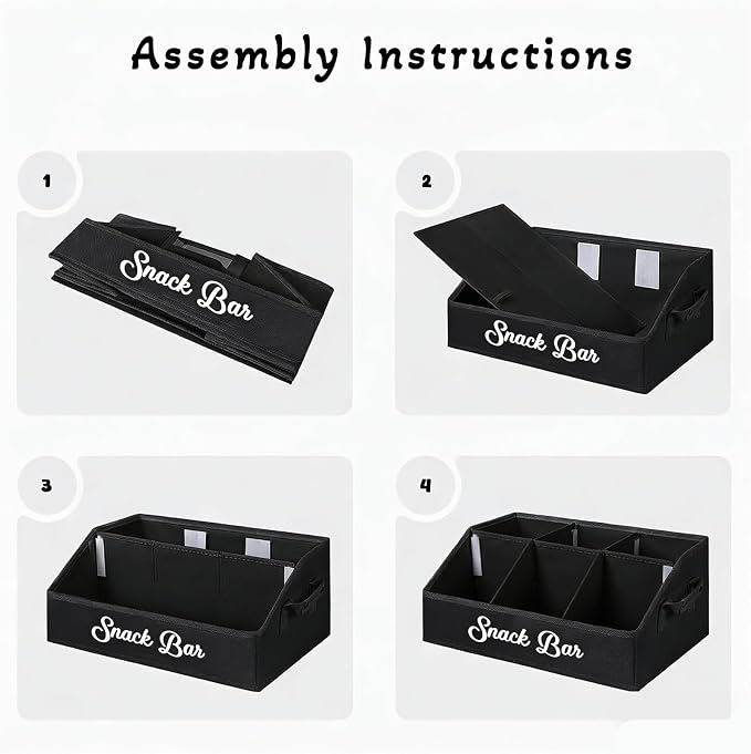 2pack Snack Organizer for Countertop, Snack Basket - Image 2