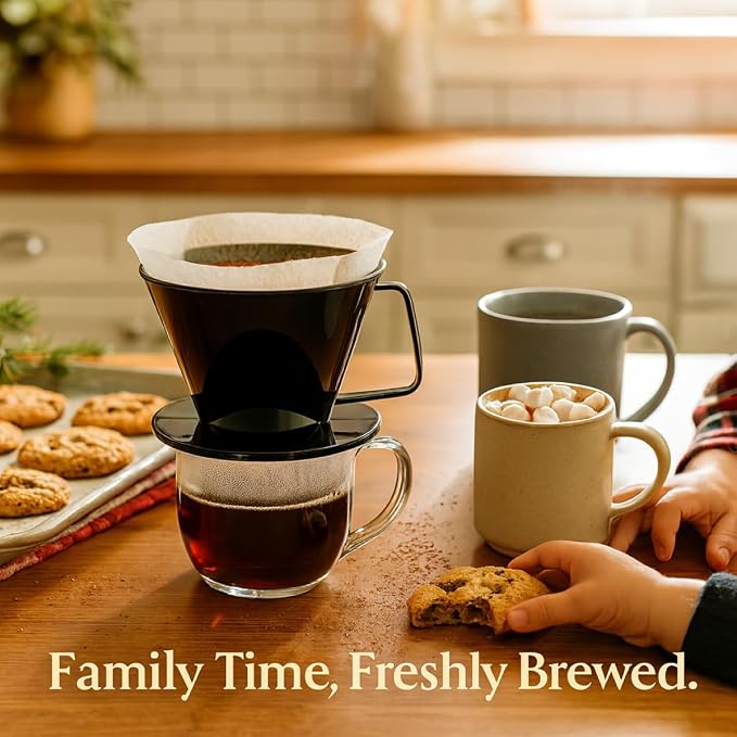 Fino Pour-Over Coffee Brewing Filter Cone, Number 1-Size, Brews 1 to 2-Servings - Image 2