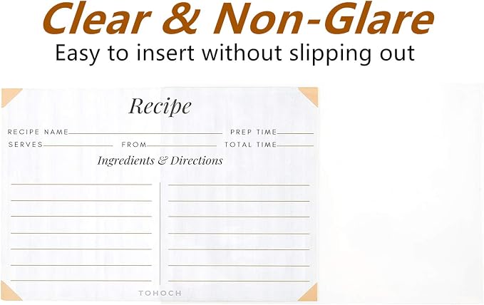 4x6 Recipe Card Protectors, 105 PACK Thick Recipe Card Covers Clear - Image 5