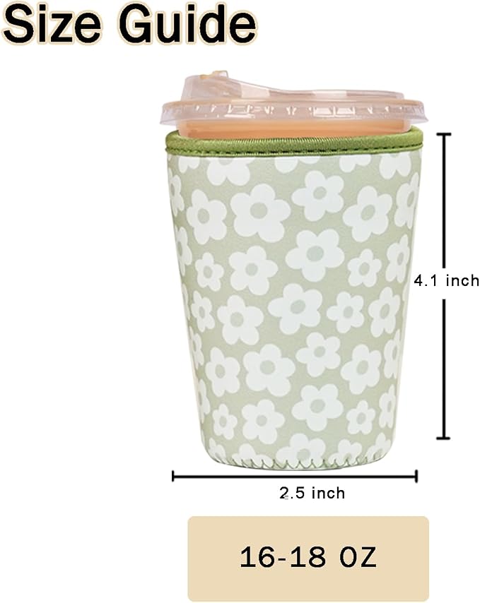 Reusable Insulated Sleeve for Iced Coffee Cup, Coffee Neoprene Sleeve for Cold - Image 5