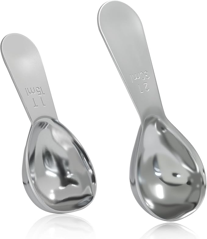 2Pcs Stainless Steel Coffee Scoop, Short Handles Coffee Spoons, Ergonomics by Unknown