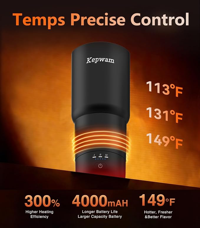 Kepwam Heated Coffee Mug Rechargeable T3, 20oz Self-Heating Travel Mug - Image 2