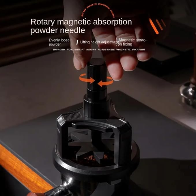 58mm WDT Espresso Tool – Adjustable Height Coffee Distributor & Leveler - Image 7