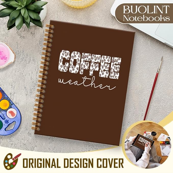 Coffee Weather Notebook Journal 5.5x8.3, Coffee Lover Gifts Journal - Image 2