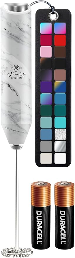 Zulay Kitchen Powerful Milk Frother AA Batteries Included – Ultra Fast Handheld by ZulayKitchen