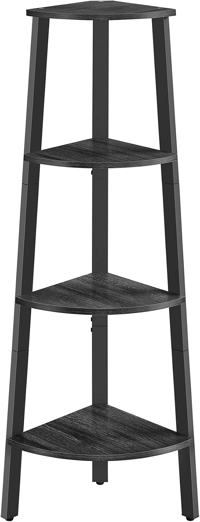 VASAGLE Corner Shelf Stand, 4-Tier Corner Bookshelf, Industrial Ladder Shelf by Unknown