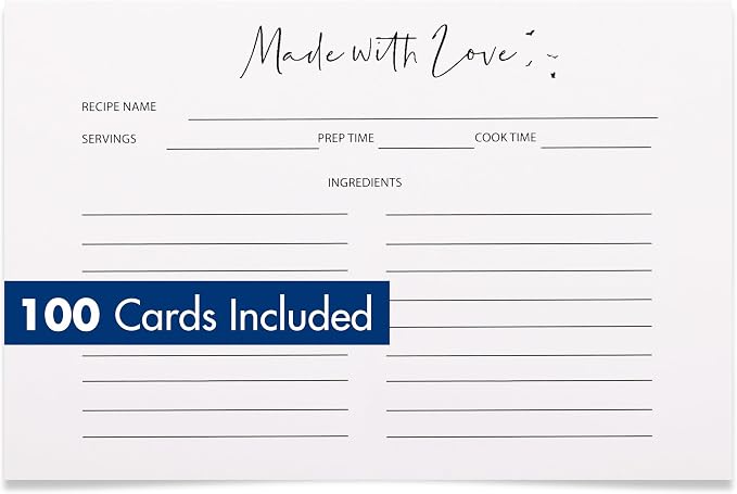 100 Pack | Blank 4x6 Recipe Cards | Double Sided Recipe Cards by Unknown