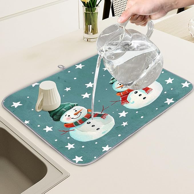 Dish Drying Mat, Kitchen Counter Quick Dry Pads - Image 5