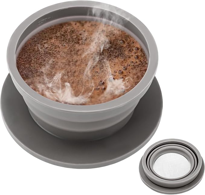 Paperless Collapsible Travel Pour Over Coffee Maker Camping, Travel Pour Over by VVGCS
