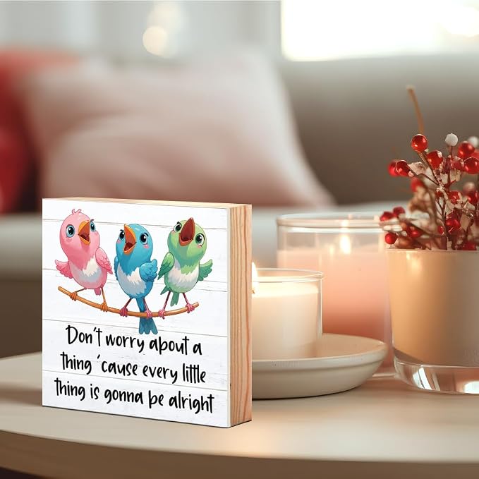 Don't Worry about A Thing Cause Every Little Thing Gonna Be Alright Wooden Box - Image 3