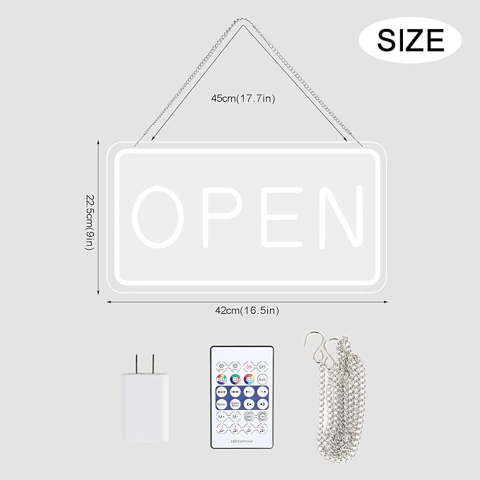 16"x9" Multi Color LED Open Sign - Image 4