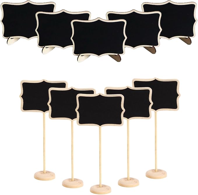 10 Pack Mini Chalkboard Signs by Unknown