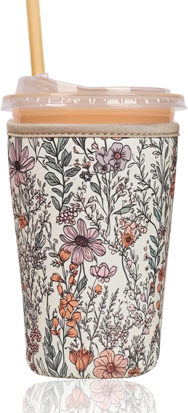Reusable Insulated Sleeve for Iced Coffee Cup, Coffee Neoprene Sleeve for Cold by Unknown
