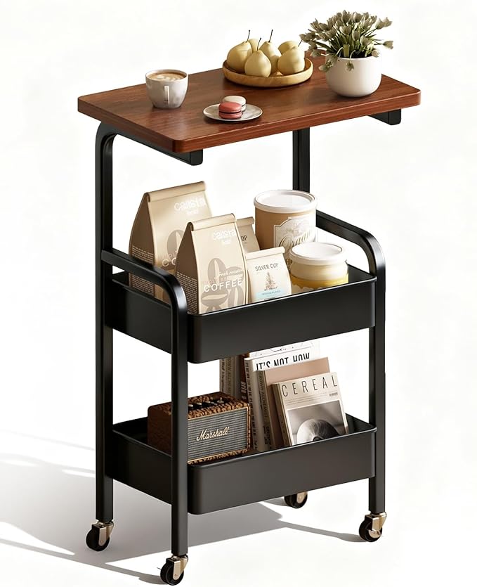 3 Tier Metal Rolling Utility Cart Organizer by MASHART