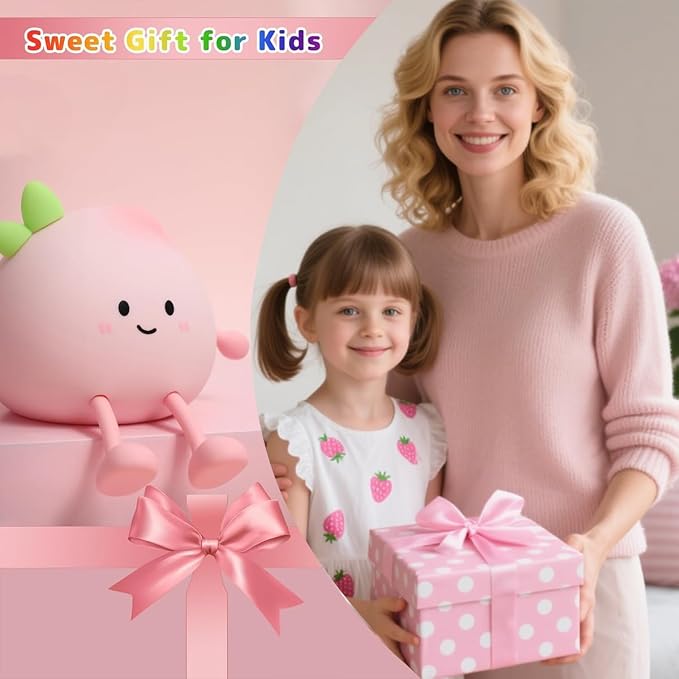 Peach Night Light for Adults Kids, Cute Silicone Dimmable Sleeping and - Image 7