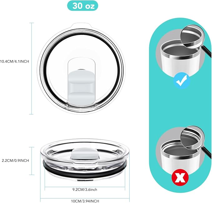30 oz Tumbler Lid, Replacement Lids Compatible - Image 6