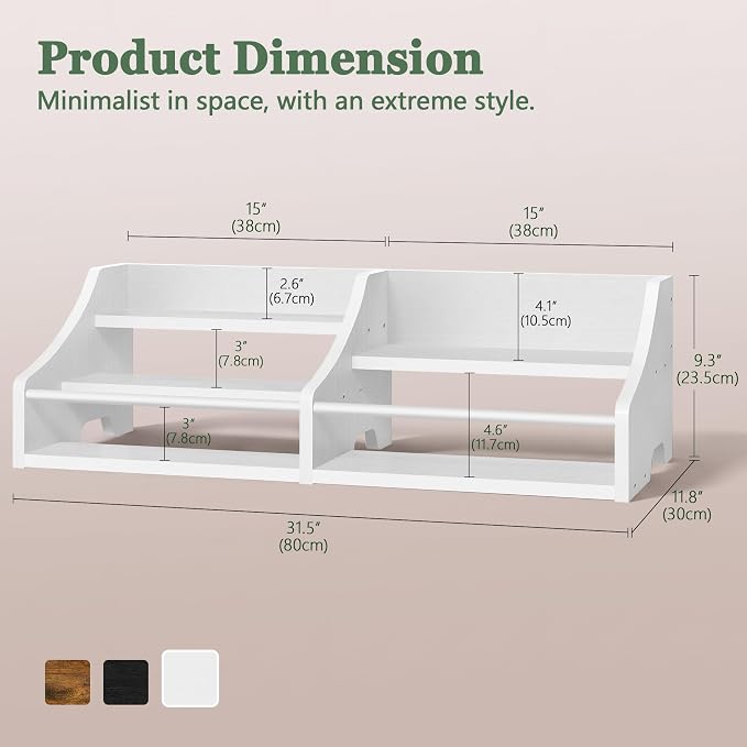 5 Tier Countertop Liquor Bottle Display Shelf Organizer, Retro Tabletop Wine - Image 7