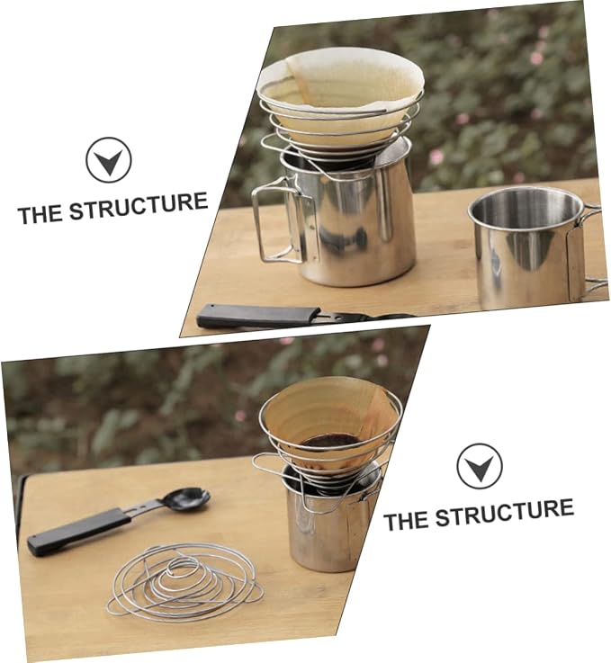 KALLORY Stainless Steel Coffee Funnel Filter - Image 7